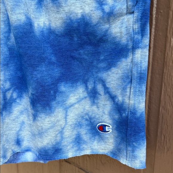 Champion Men's Blue and White Tie-Dye Athletic Shorts - Picture 5 of 5